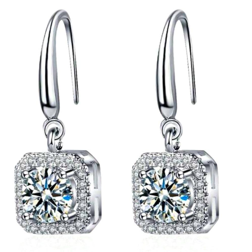 Swarovski Elements Crystal Square Earrings